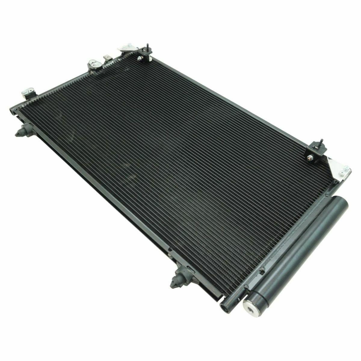 2013-2017 Kia Rio Hatchback Condenser , HY3030157. Side view of the replacement part.