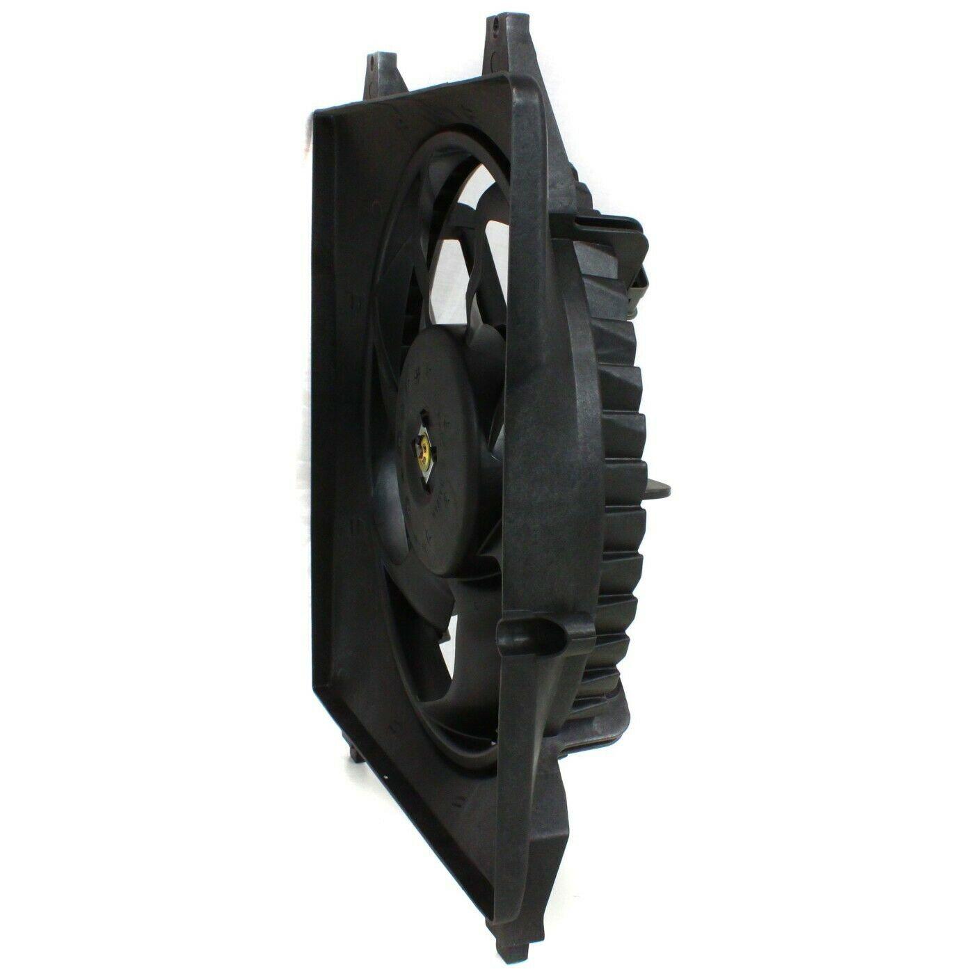 2007-2009 Hyundai Santa Fe Radiator Fan Assy Driver Side , HY3115113. Installed view for reference.
