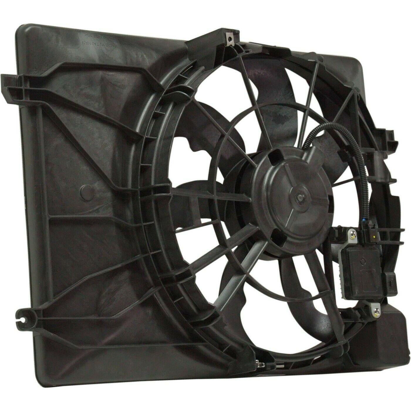 2017-2018 Kia Sportage Cooling Fan Assy Tucson 2.0L/Sportage 2.4L , HY3115155. Designed for OEM alignment.