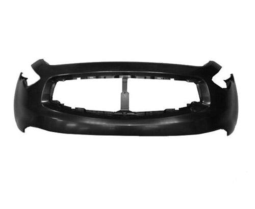 2009-2011 Infiniti FX50 Front Upper Bumper Primed Without Sensor Hole , IN1000244. OEM-quality exterior component.