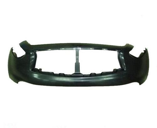 2014-2017 Infiniti Qx70 Front Upper Bumper Primed Without Sensor Hole , IN1000255. Installed view for reference.