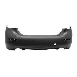 2014-2017 Infiniti Q50 Sedan Rear Bumper Primed Without Sensor , IN1100152. Direct fit for easy installation.