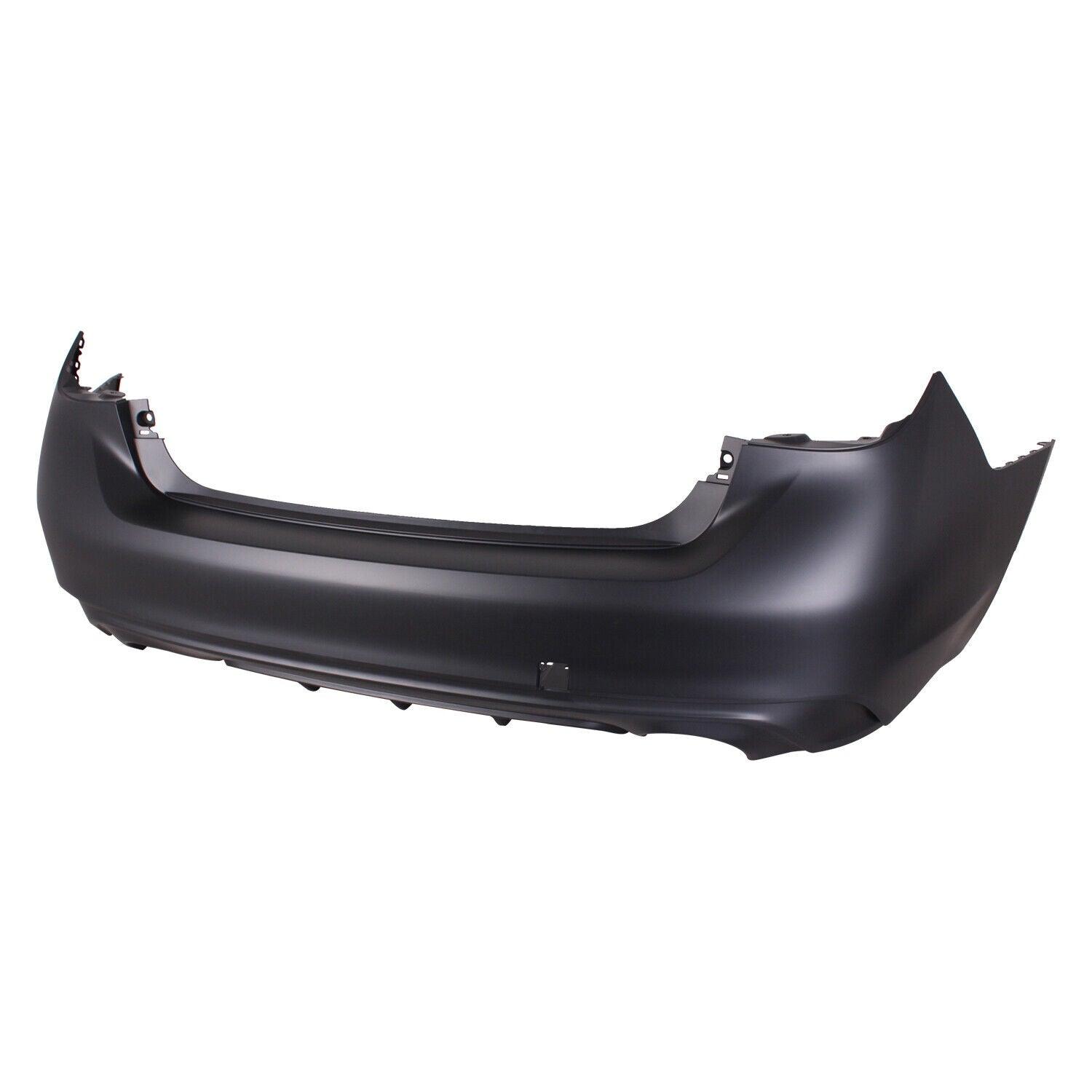 2018-2023 Infiniti Q50 Sedan Rear Bumper Primed Without Sensor , IN1100175. Designed for OEM alignment.