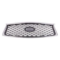 2018-2020 Infiniti Q50 Sedan Grille Ptd Gray Without Sensor/Camera , IN1200137. OEM-style replacement.