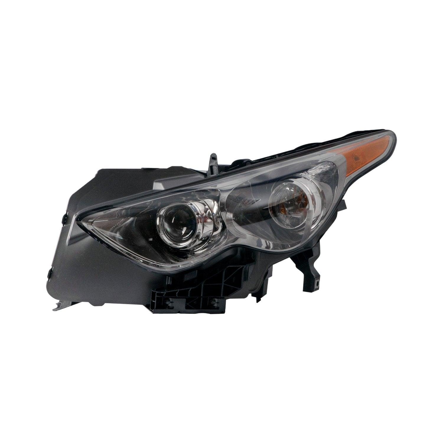 2009-2012 Infiniti FX35 Head Lamp Driver Side Hid With Adapt , IN2502144. Direct fit for easy installation.