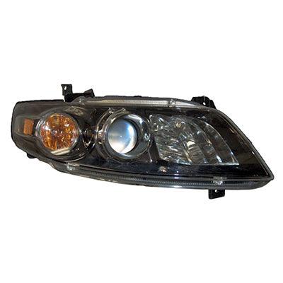 2007-2008 Infiniti FX45 Head Lamp Passenger Side Hid With Sport Pkg (Dark Lens) , IN2503138. Angle view for visual reference.