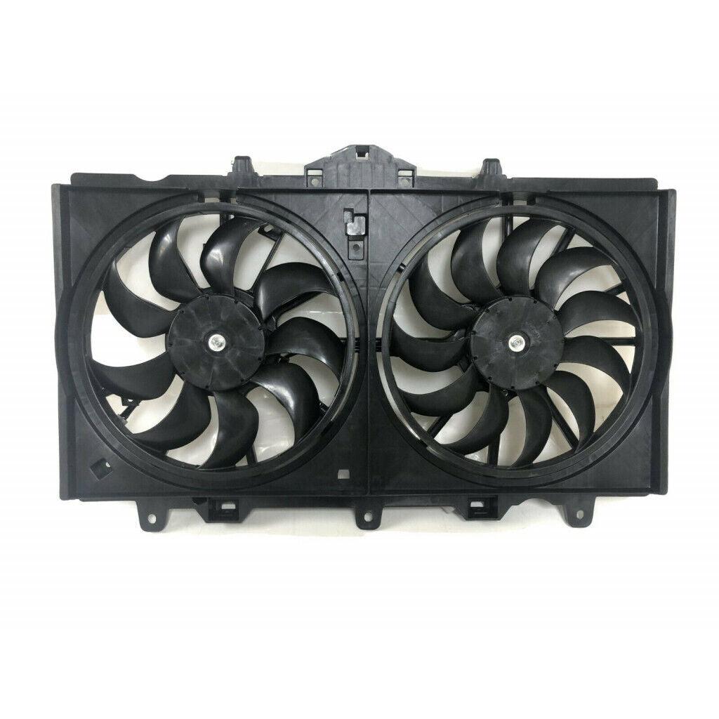 2014-2018 Infiniti Q50 Sedan Radiator Fan Assy , IN3115109. Angle view for visual reference.