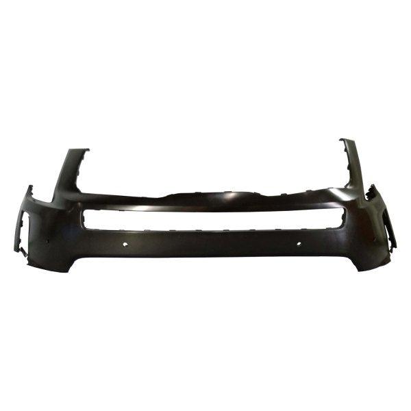 2020-2022 Kia Telluride Front Upper Bumper Primed With Sensor , KI1014107. OEM-style replacement.