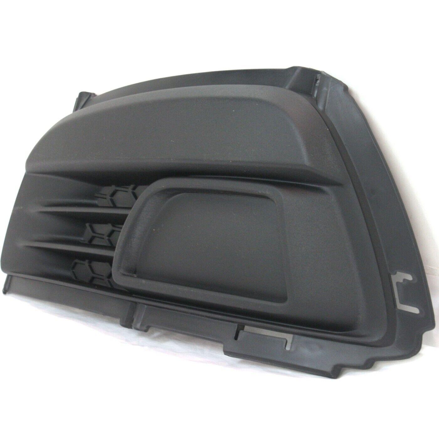 2009-2010 Kia Magentis Fog Lamp Cover Front Driver Side Matte-Black Without Hole , KI1038104. Angle view for visual reference.