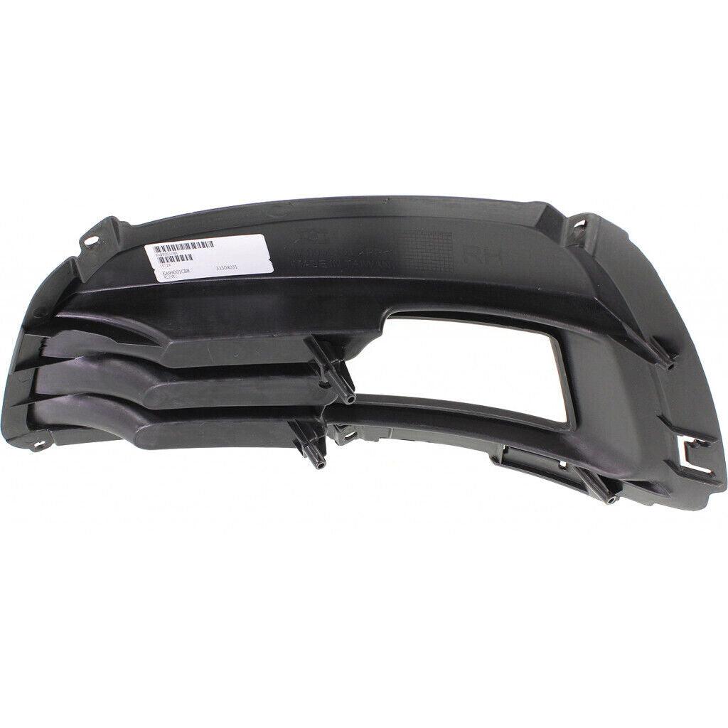 2009-2010 Kia Magentis Fog Lamp Cover Front Passenger Side Matte-Black With Hole , KI1039106. Installed view for reference.