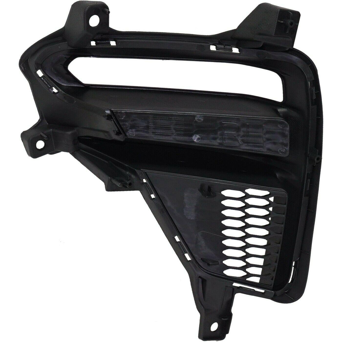 2019-2021 Kia Forte Daytime Running Lamp Bezel Passenger Side Textured , KI1039134. Durable and impact-resistant.
