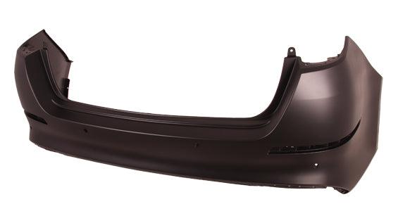 2014-2015 Kia Optima Rear Bumper Primed With Sensor Hole , KI1100181. Angle view for visual reference.