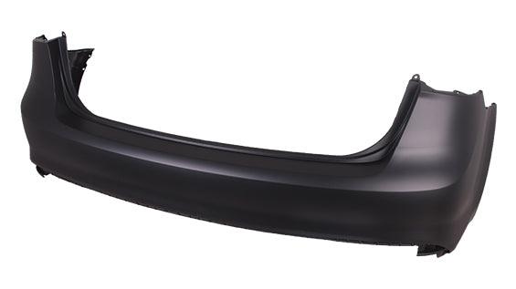 2017-2018 Kia Forte Rear Bumper Primed Without Sensor , KI1100208. Angle view for visual reference.