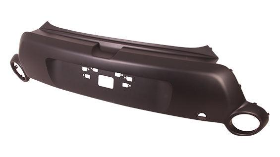 2014-2016 Kia Soul Rear Upper Bumper Primed (Without Two Tone) , KI1114102. Installed view for reference.