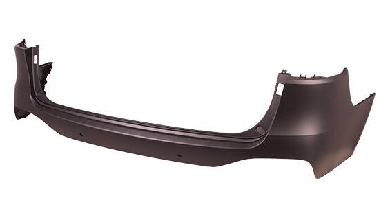 2016-2018 Kia Sorento Rear Upper Bumper Primed With Sensor Hole L/Lx/Ex , KI1114104. Angle view for visual reference.