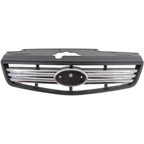 2007 Kia Rio Sedan Grille Chrome/Black , KI1200129. Installed view for reference.