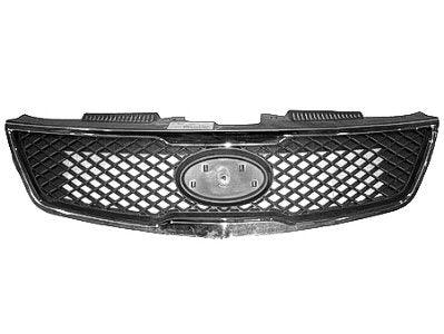 2010 Kia Forte Grille Black With Chrome Moulding Sdn , KI1200139. Durable and impact-resistant.