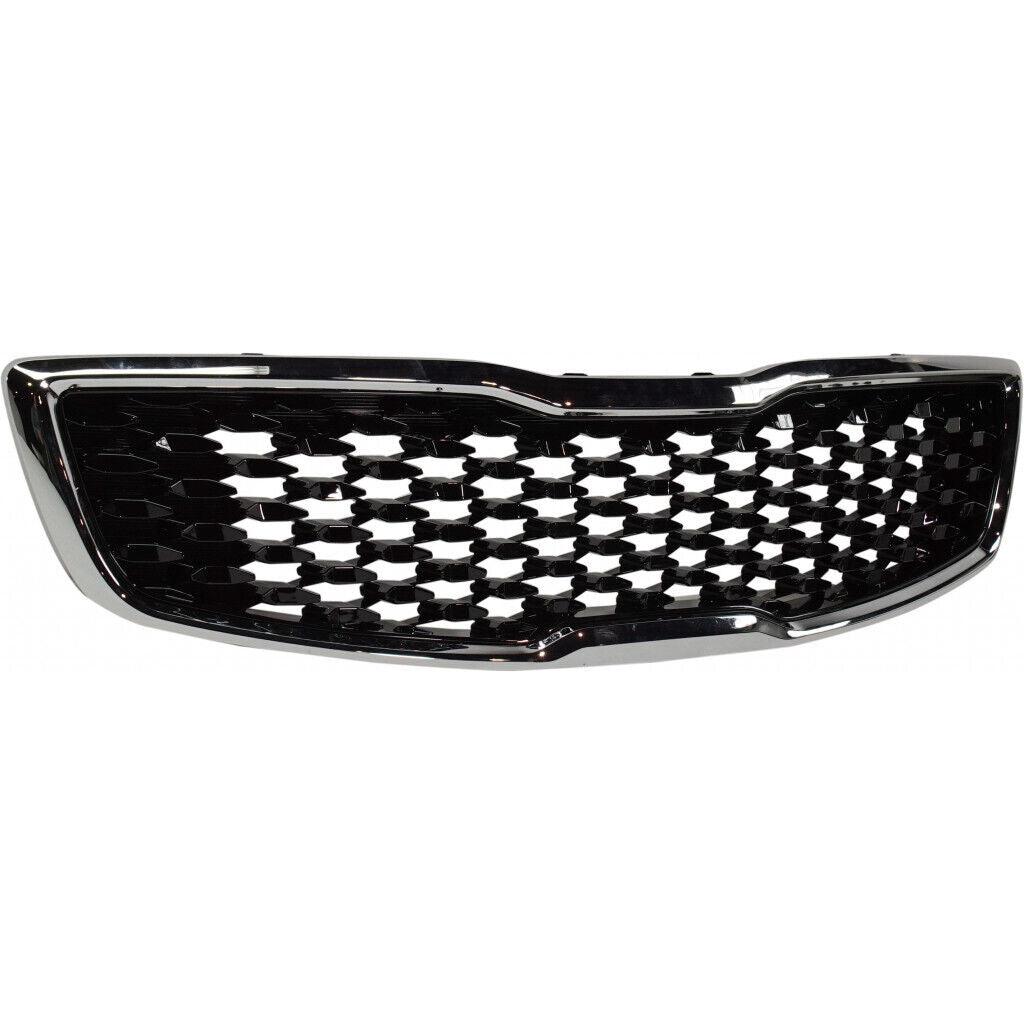 2017-2018 Kia Forte Grille Ptd Black With Smoked Frame , KI1200191. Installed view for reference.
