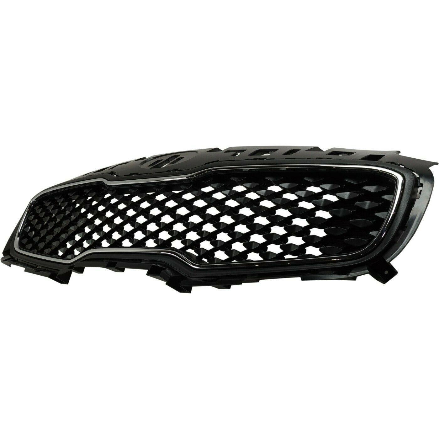 2017-2019 Kia Sportage Grille Matte Black Center With Chrome Frame , KI1200194. Tested for reliable performance.