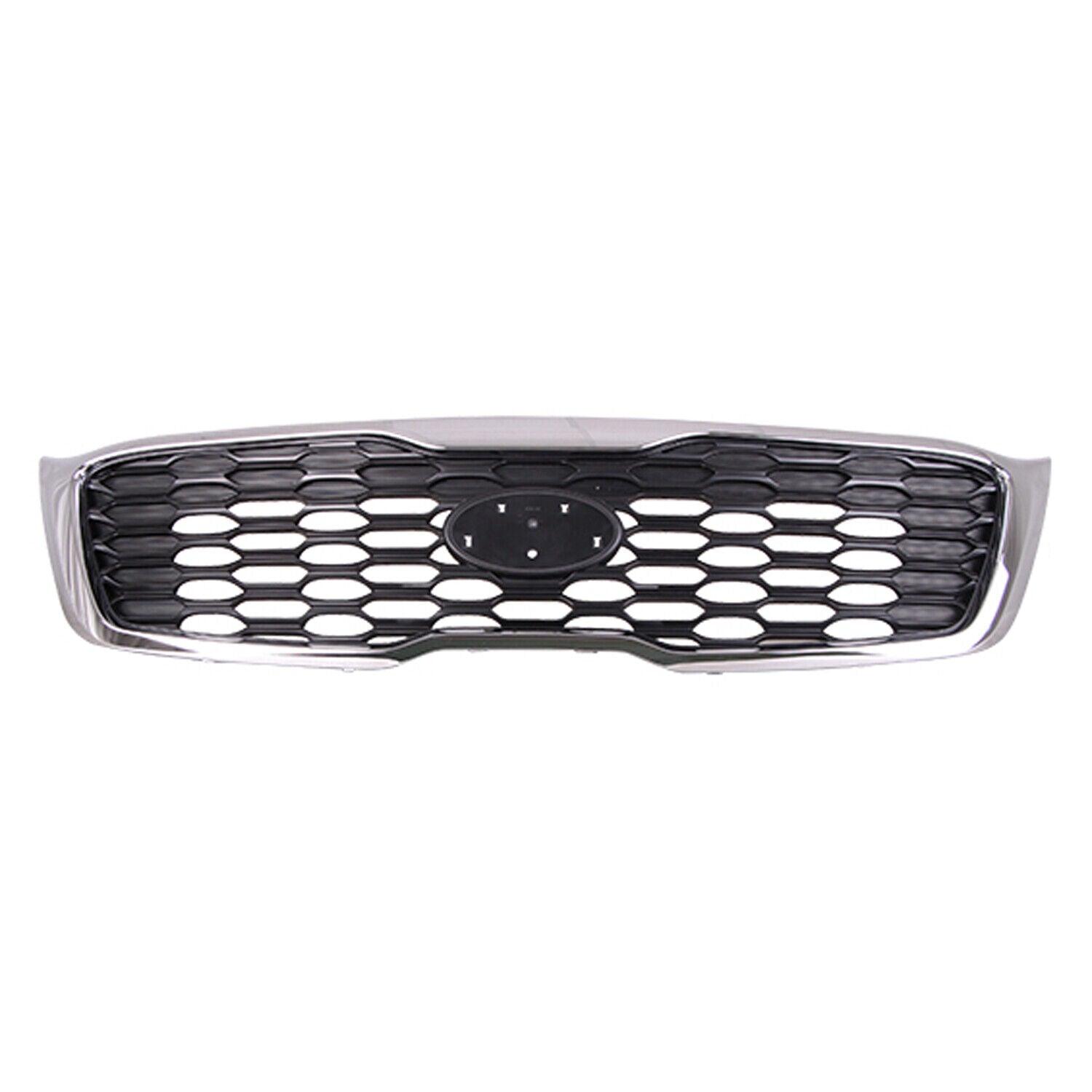 2019-2020 Kia Sorento Grille L/Lx Model Matte Black With Chrome Frame , KI1200207. Durable and impact-resistant.