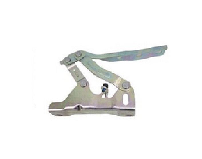 2023 Kia Sportage Hood Hinge Passenger Side Steel Chrome , KI1236191. Side view of the replacement part.
