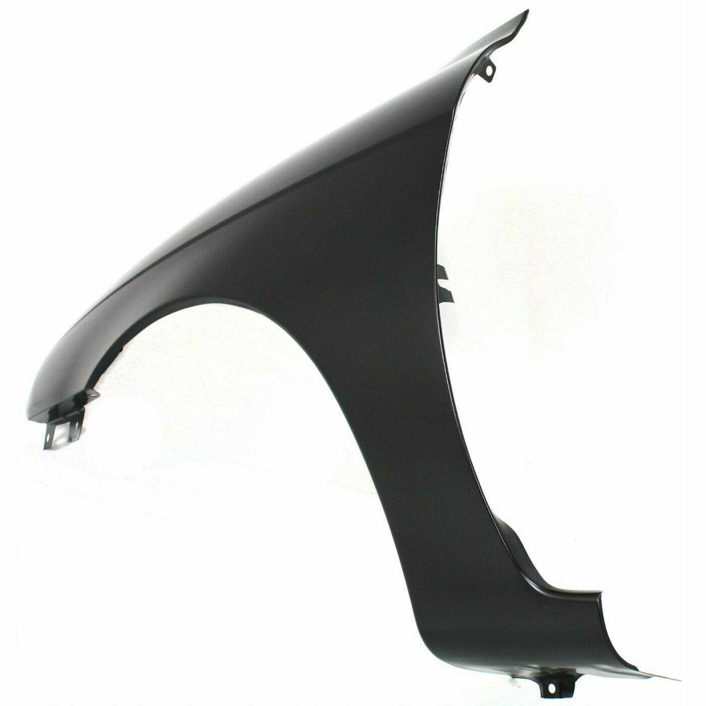 2002-2004 Kia Spectra Front Driver Side Fender , KI1240114. Side view of the replacement part.