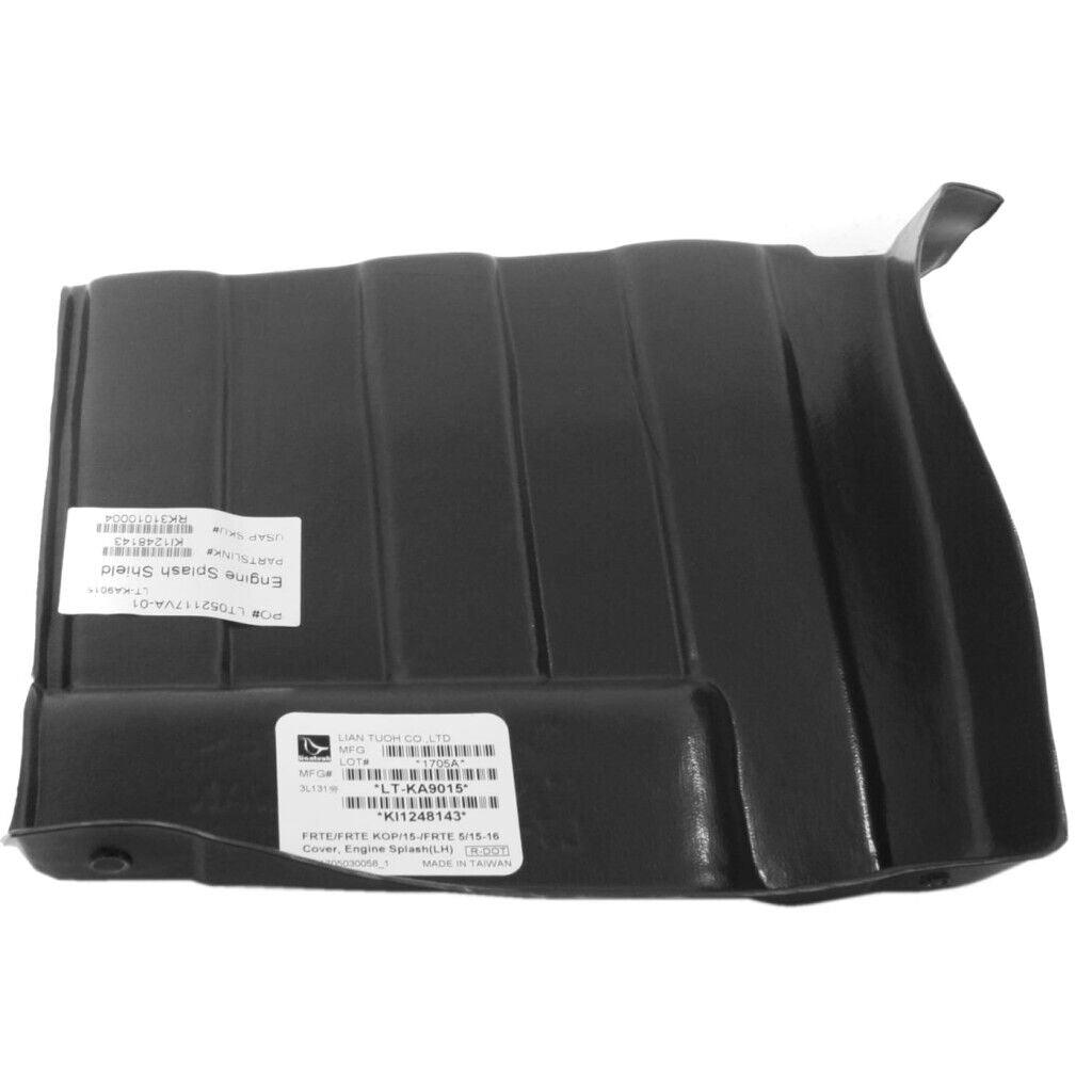2014-2016 Kia Forte Engine Splash Shield Front Driver Side , KI1248143. High-quality aftermarket part.