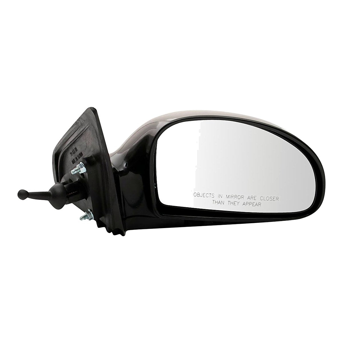 2004-2009 Kia Spectra Rear Passenger Side Door Mirror, ki1321125. Front view.