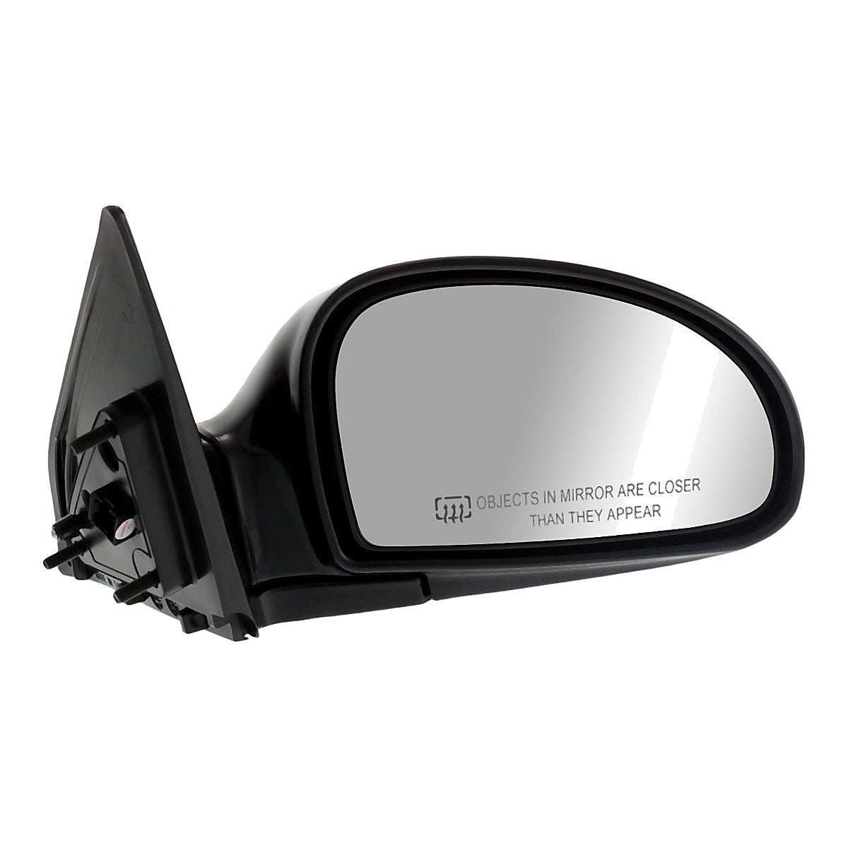 2004-2009 Kia Spectra Rear Passenger Side Door Mirror, ki1321130. Front view.