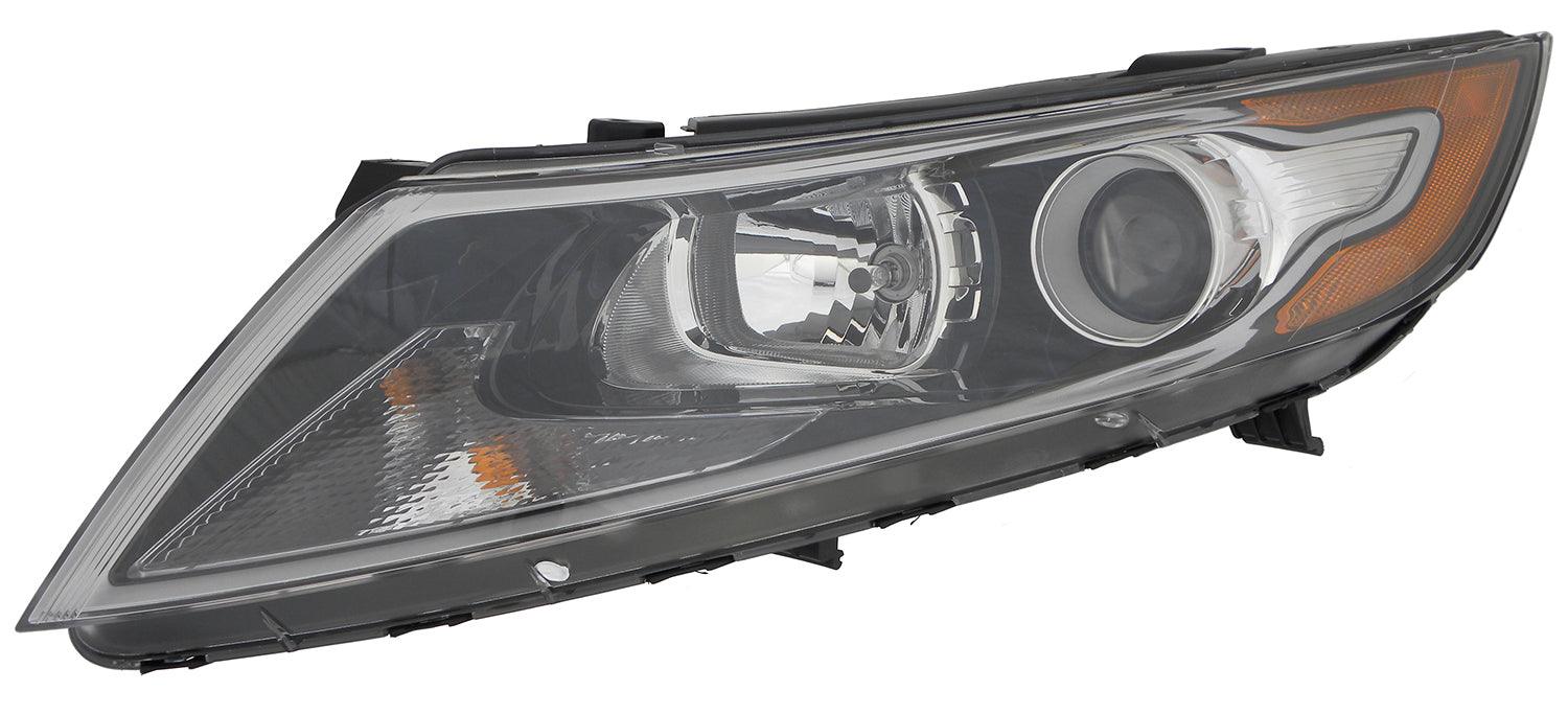 2011-2013 Kia Optima Hybrid Head Lamp Driver Side Halogen , KI2502156. Side view of the replacement part.