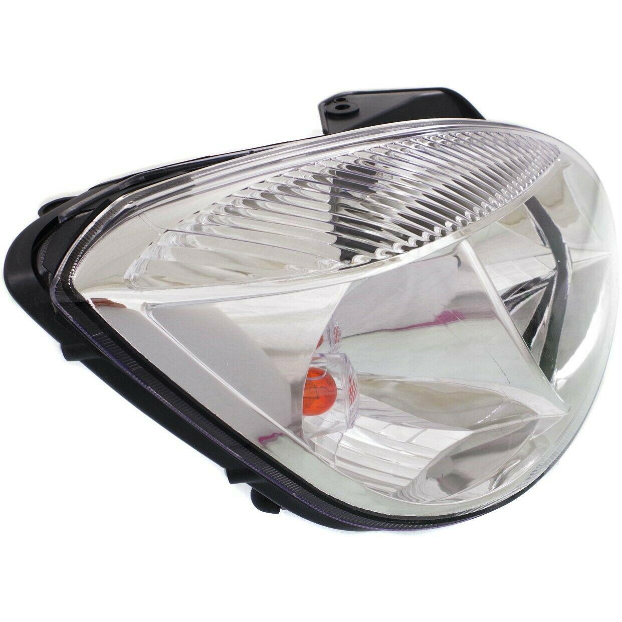 2009-2011 Kia Rio Sedan Head Lamp Passenger Side Chrome Bezel , KI2503142. Angle view for visual reference.