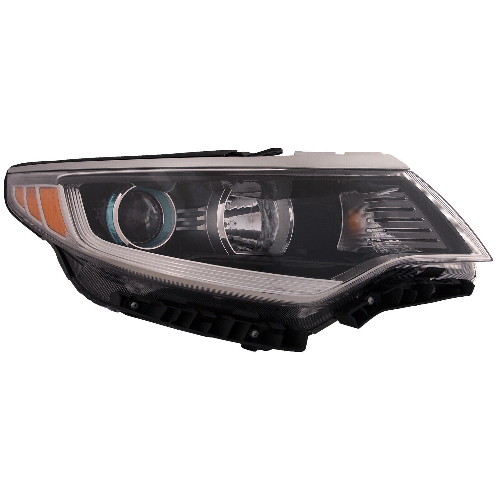 2016-2019 Kia Optima Hybrid Head Lamp Passenger Side Halogen Without Led Drl , KI2503219. OEM-style replacement.