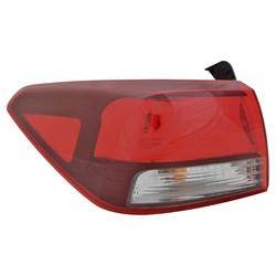 2018-2023 Kia Rio Sedan Tail Lamp Driver Side Bulb Type , KI2804143. Angle view for visual reference.