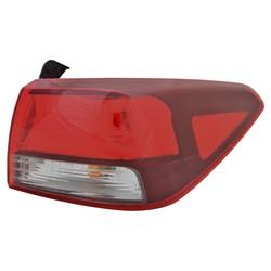 2018-2023 Kia Rio Sedan Tail Lamp Passenger Side Bulb Type , KI2805143. High-quality aftermarket part.