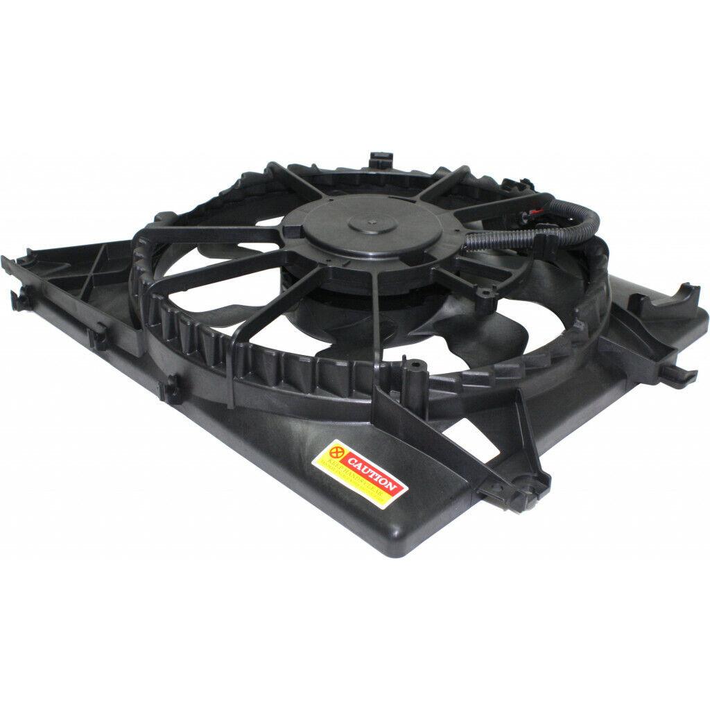 2014-2016 Kia Forte5 Radiator Fan Assy , KI3115139. Side view of the replacement part.