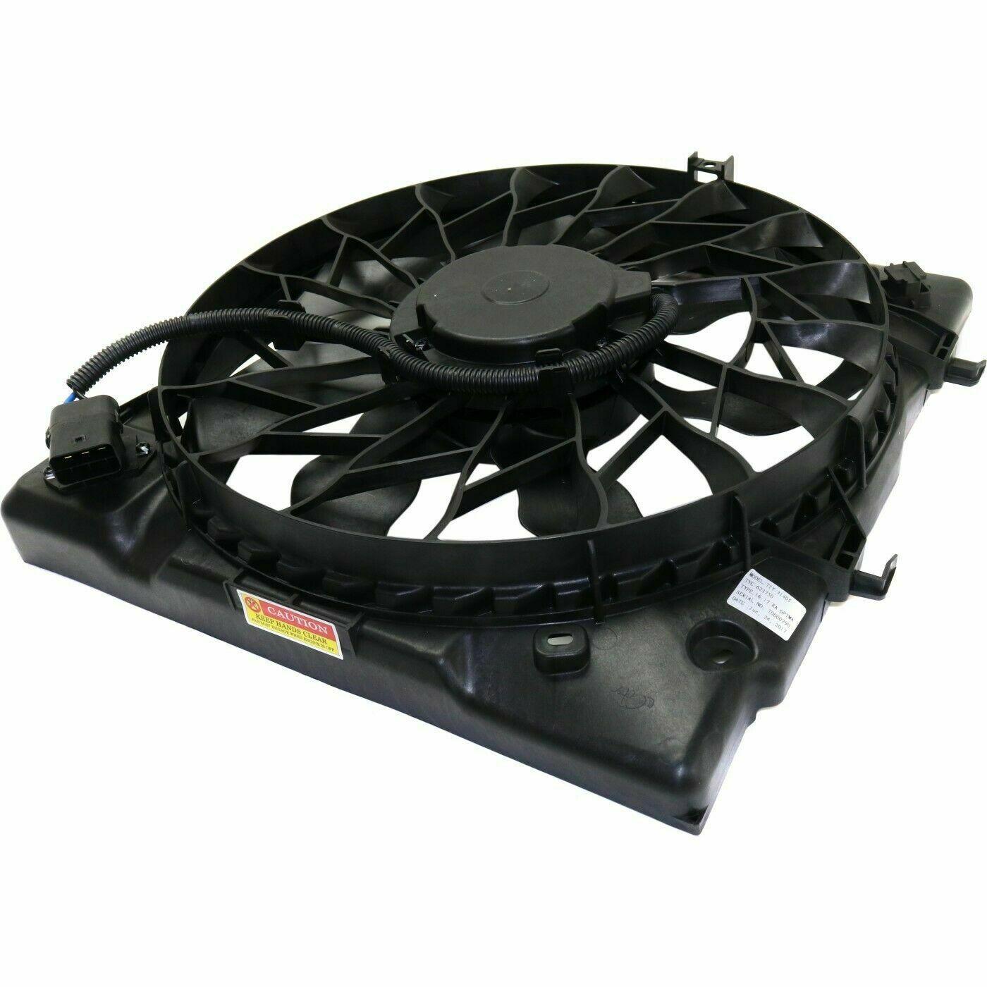 2016-2020 Kia Optima Cooling Fan Assy 1.6L/2.0L With Resistor Single Fan Assy , KI3115147. Angle view for visual reference.