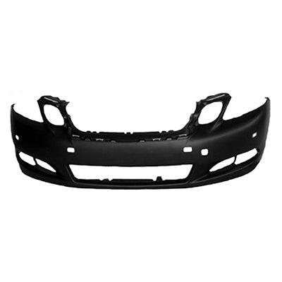 2008-2011 Lexus GS460 Front Bumper Primed With Sensor With Washer , LX1000177. Angle view for visual reference.