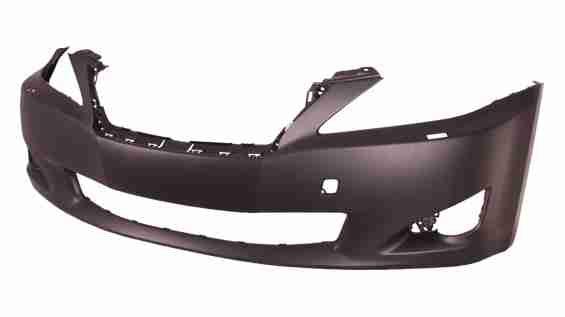 2009-2010 Lexus IS250 Sedan Front Bumper Primed Without Sensor With Washer , LX1000187. Direct fit for easy installation.