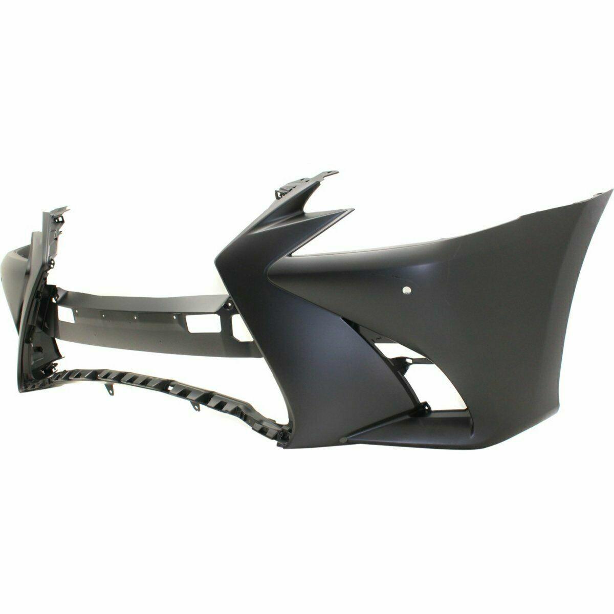 2016-2020 Lexus GS350 Front Bumper Primed Without Washer With Sensor/F-Sport , LX1000321. Side view of the replacement part.