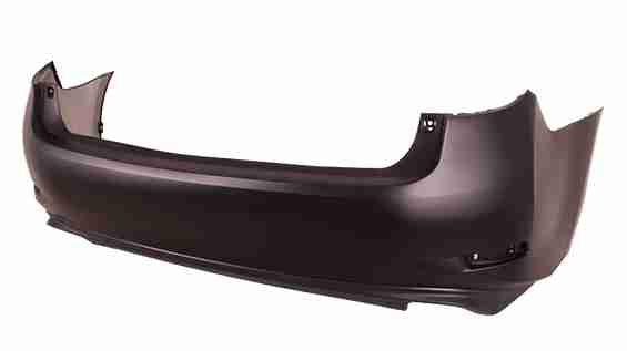 2013-2015 Lexus ES350 Rear Bumper Primed Without Sensor Hole , LX1100162. Factory-style replacement part.