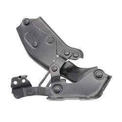 2021-2022 Lexus ES250 Hood Hinge Passenger Side Steel Black , LX1236151. Angle view for visual reference.