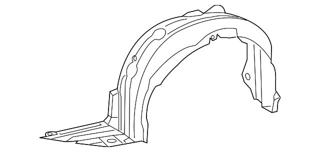 2021-2023 Lexus IS350 Sedan Fender Liner Front Driver Side , LX1248148. Designed for OEM alignment.