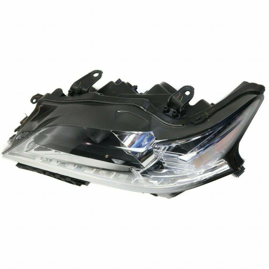 2013-2015 Lexus RX350 Head Lamp Driver Side Halogen Can Black Trim , LX2502156. Angle view for visual reference.