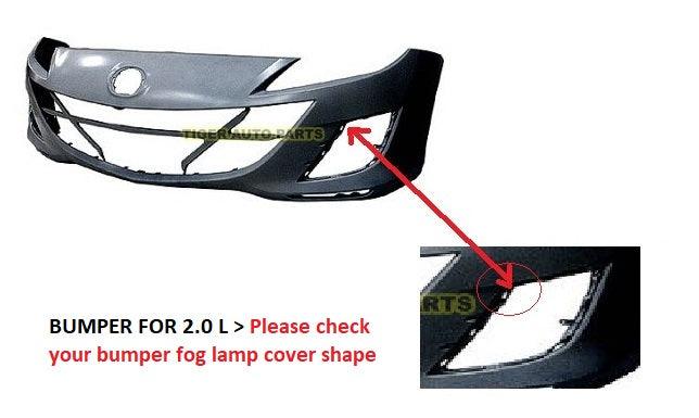 2010-2011 Mazda 3 Front Bumper With Flush Edge Driver Side , MA1000223. Exact fit for vehicle restoration.