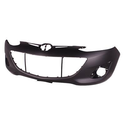 2011-2014 Mazda 2 Front Bumper Primed , MA1000233. Factory-style replacement part.