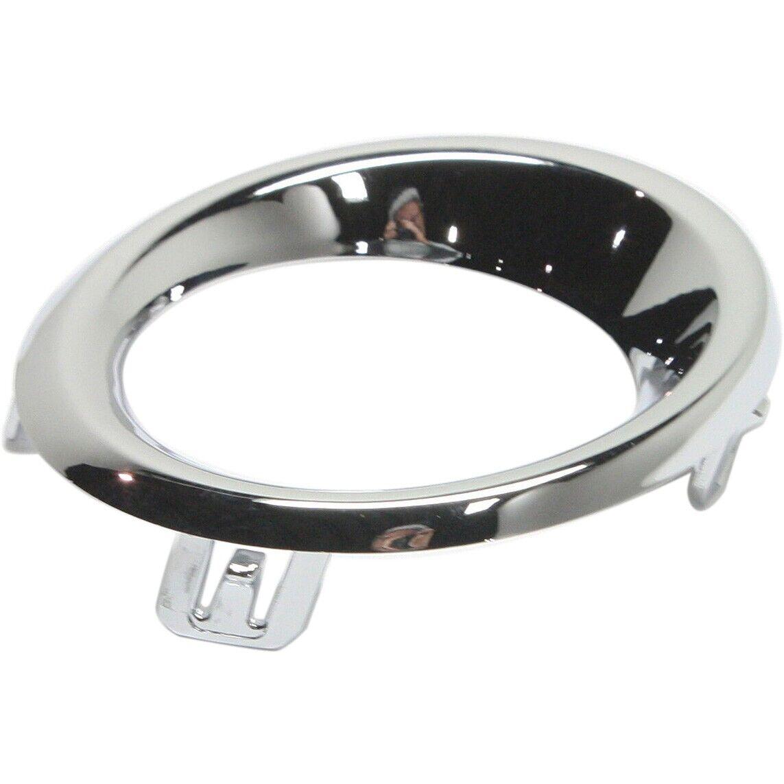 2014-2016 Mazda 3 Fog Lamp Trim Ring Front Driver Side Chrome , MA1038125. Angle view for visual reference.