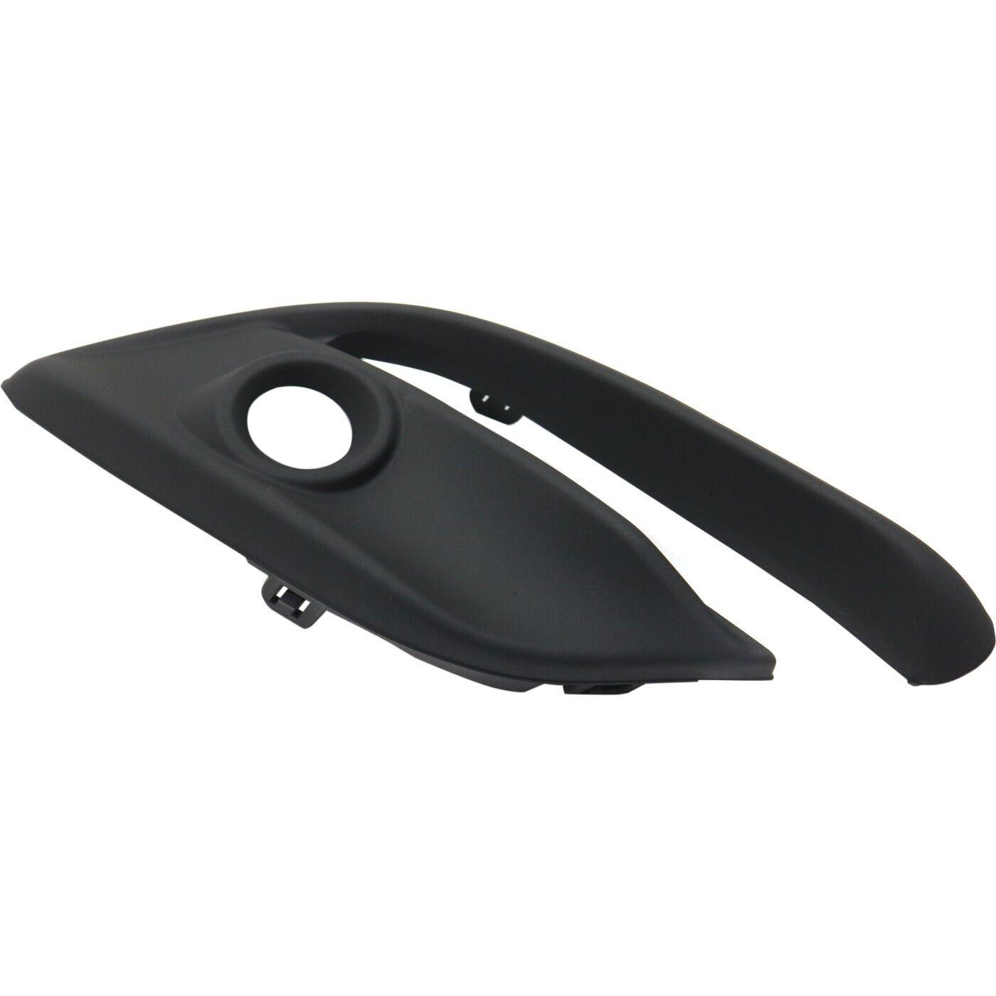 2017-2018 Mazda 3 Fog Lamp Bezel Front Passenger Side Textured Black Sdn/Hb , MA1039135. Designed for OEM alignment.