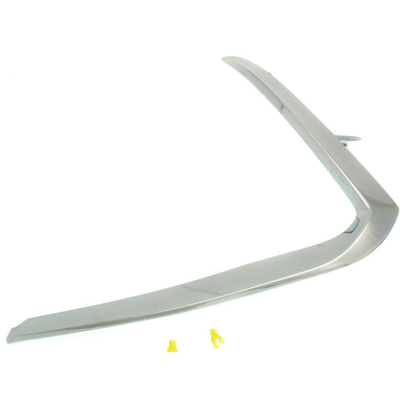 2016-2023 Mazda CX9 Bumper Lower Moulding Front Driver Side Chrome , MA1046103. Installed view for reference.