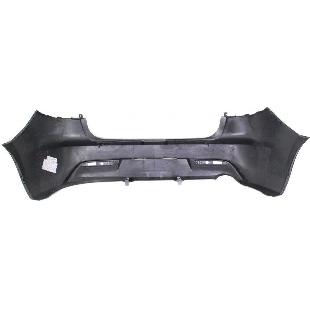 2010-2011 Mazda 3 Rear Bumper Primed With Textured Lower 2.0L Sdn , MA1100201. Side view of the replacement part.