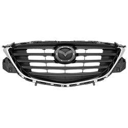 2016-2021 Mazda CX9 Grille Chrome Black Gs/Gs-L/Sport/Touring Model , MA1200210. Angle view for visual reference.